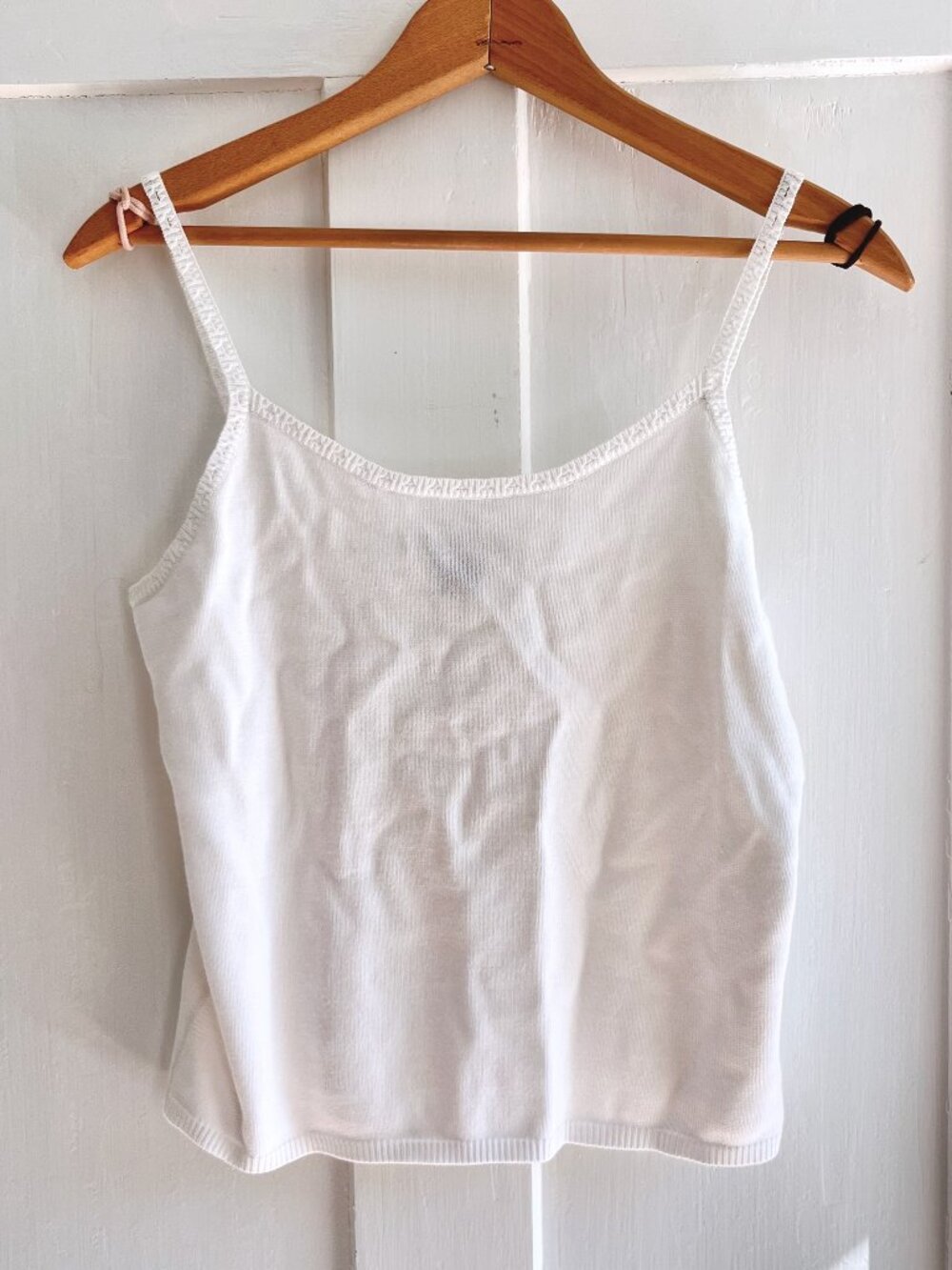 Vintage Cotton Blend Knit Tank Top